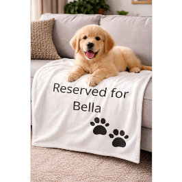 Manta Polar Almohada con Nombre Personalizado Reservada para e