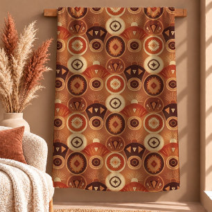 Manta Polar Almohada con patrón de arcoíris de cobre marrón os
