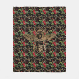 Manta Polar Almohada de Abejas Melíferas Reales