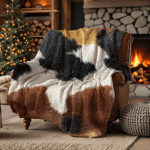 Almohada de textura de cuero de vaca marrón negro 