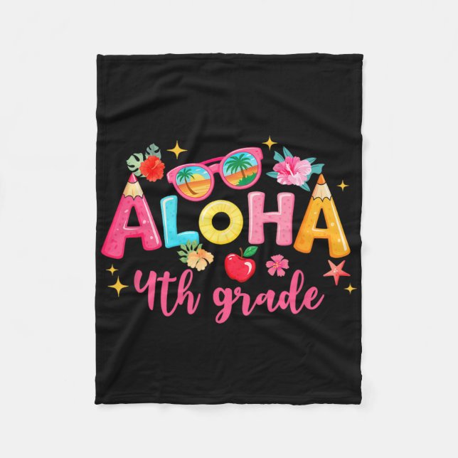 Manta Polar Aloha 4th Grade Summer Vacation Beach Teacher Scho (Anverso)