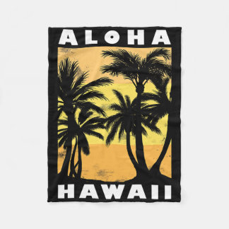 Manta Polar Aloha Beaches Hawaii Palm Beach Vacaciones Vintage
