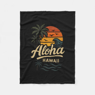 Manta Polar Aloha Hawái Playa Verano Surf 70s Retro