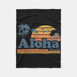 Manta Polar Aloha Hawái Playa Vintage Verano Surf 70s Retr