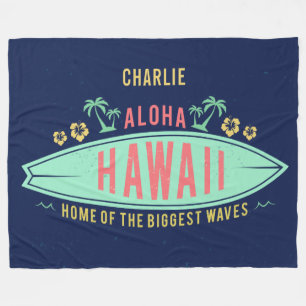 Manta Polar Aloha Hawaiian Surfer nombre personalizado faja ma