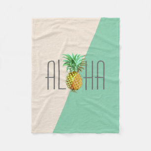 Manta Polar Aloha Ilustracion de cosecha de pineApple