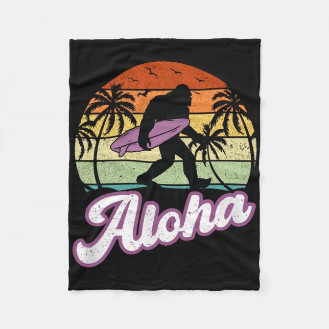 Manta Polar Aloha Pie Grande Acunando Tabla de Surf Sasquatch  (Anverso)