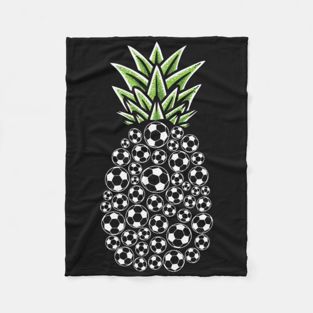 Manta Polar Aloha Pineapple Bebe Fútbol Hawái (Anverso)