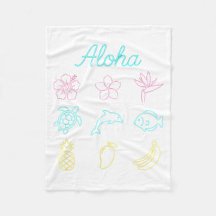 Manta Polar Aloha Tropical Isla Hawaiana Verano