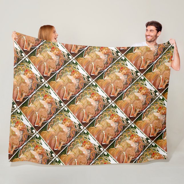 Manta Polar Alphonse Mucha Dreaming (Reverie) (In situ)