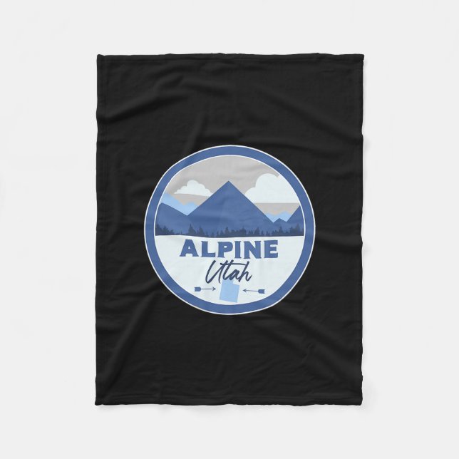 Manta Polar Alpine Utah Ut Mountains Dge Hiking Souvenir  (Anverso)