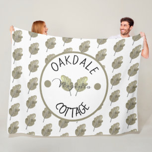 Manta Polar Alquiler Rústico Cabina Cabina Hojas Botánicas