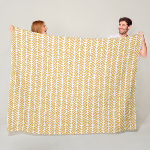 Manta Polar Aluminio amarillo pastel de miel blanco Artsy Chev