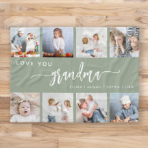 Ama a tu abuela 8 Collage de fotos Sage Green