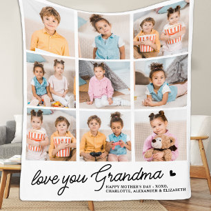 Manta Polar Ama a tu abuela Personalizado moderno simple 9 fot