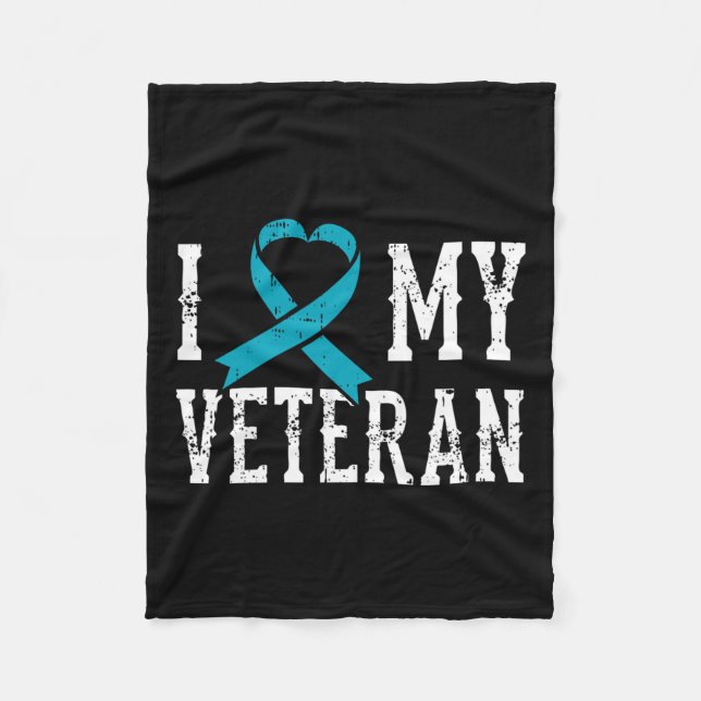 Manta Polar Ama Mi Veterana Cinta Verde azulada Idea De Regalo (Anverso)