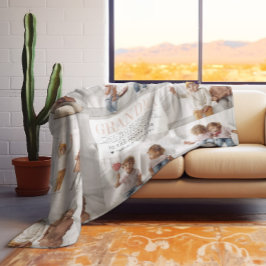 Manta Polar Ama tu abuela | Collage de fotos de mensajes Perso