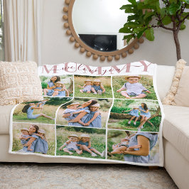 Manta Polar Amamos el Collage de fotos del Día de la Madre Ros