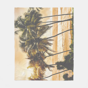 Manta Polar Amanecer de palmeras: Goa Vintage