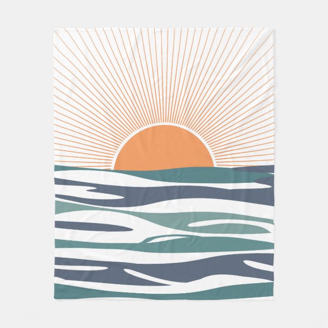 Manta Polar Amanecer junto al mar (Anverso)