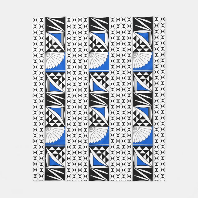 Manta Polar Amanecer nativo del suroeste en azul (Anverso)