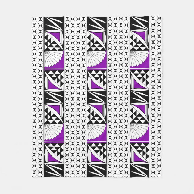 Manta Polar Amanecer nativo del suroeste en morado (Anverso)