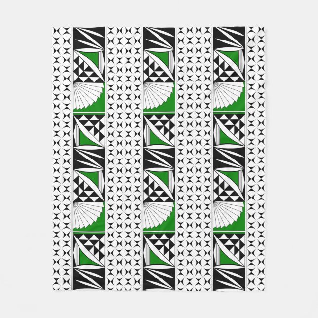 Manta Polar Amanecer nativo del suroeste en verde (Anverso)