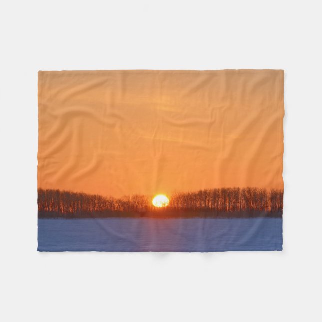 Manta Polar Amanecer sobre la pradera | Manitoba, Canadá (Frente (Horizontal))