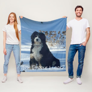 Manta Polar Amante de Doodle Dog Decoración Divertida para el