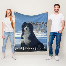 Manta Polar Amante de Doodle Dog Decoración divertida para el 