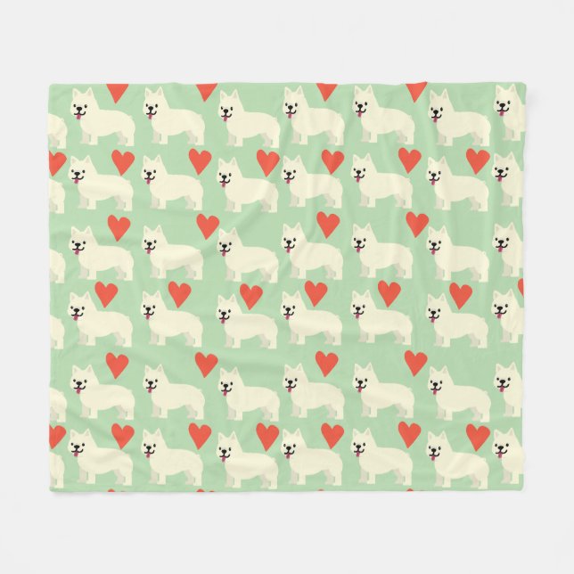 Manta Polar Amante de Frenchie (Frente (Horizontal))