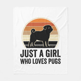 Manta Polar Amante De Pug Vintage Solo Una Camiseta De Perro D