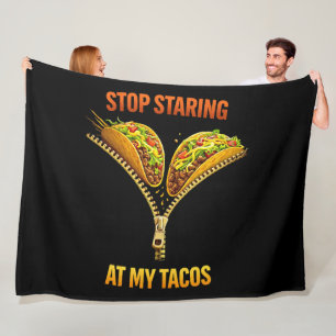 Manta Polar Amante de Tacos Divertido Deja de Mirar