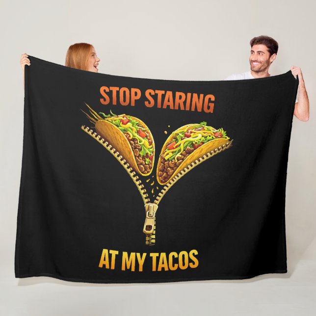 Manta Polar Amante de Tacos Divertido Deja de Mirar (In situ)