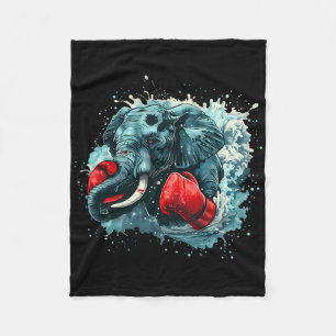 Manta Polar Amante del boxeo de elefantes guantes de boxeo kic
