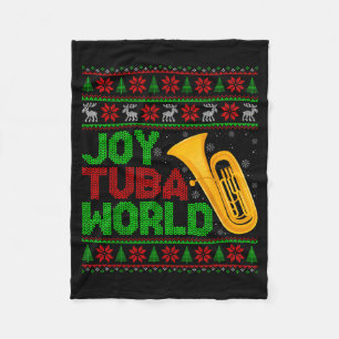 Manta Polar Amante del mundo de la música de Tuba de Navidad T
