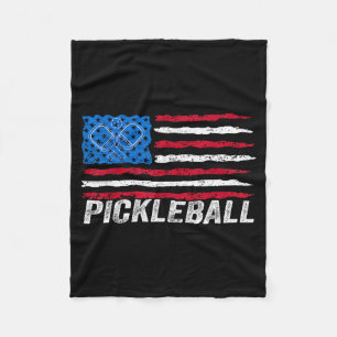 Manta Polar Amante del pickleball bandera patriótica de pickle