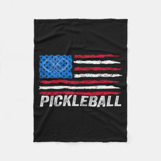 Manta Polar Amante del pickleball bandera patriótica de pickle