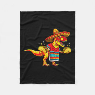 Manta Polar Amante del taco de dinosaurio T-rex cinco de mayo
