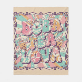 Manta Polar Amante del té de burbujas