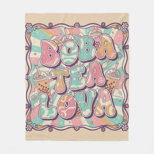 Manta Polar Amante del té de burbujas