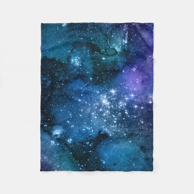 Manta Polar Amantes de Galaxy Starry Space Blue Sky White Spar (Anverso)