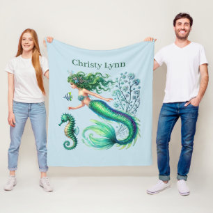 Manta Polar Amantes de la sirena añaden nombre