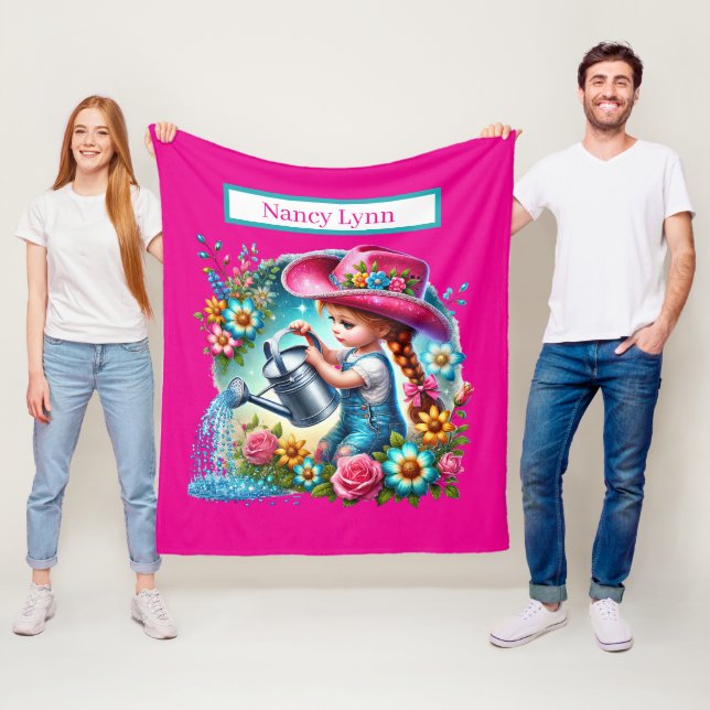 Manta Polar Amantes de la vaquera, chicas añaden nombre (In situ)