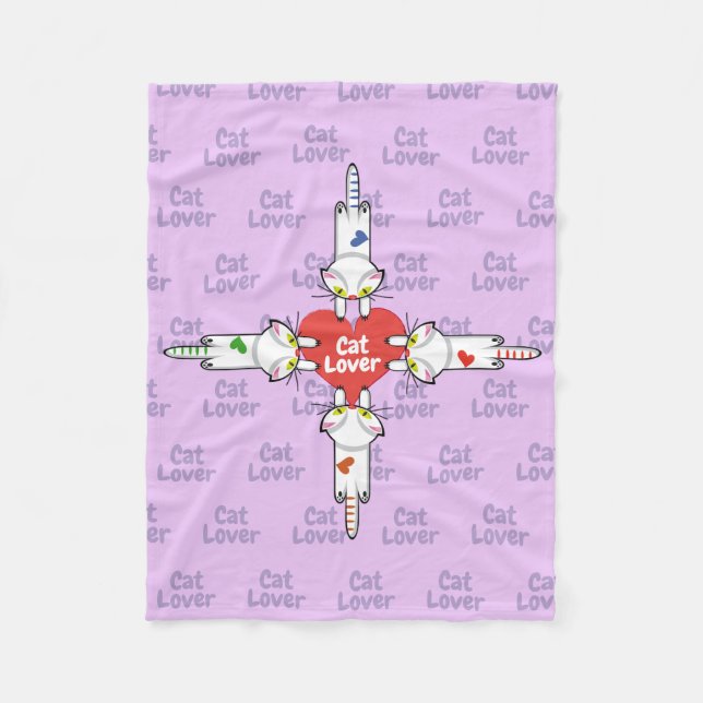 Manta Polar Amantes de los gatitos (Anverso)