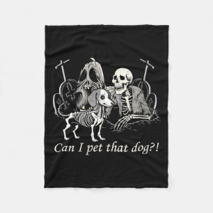 Manta Polar Amantes de Perros Divertidos Mujeres Esqueleto Div