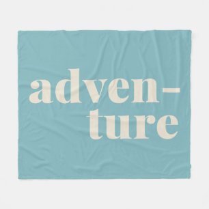 Manta Polar Amantes de Viajes Adventure Text Soft Blue Retro V