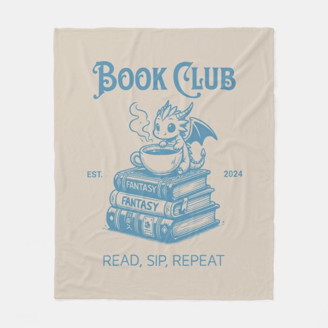 Manta Polar Amantes del "Book Club Fantasy Dragon" (Anverso)