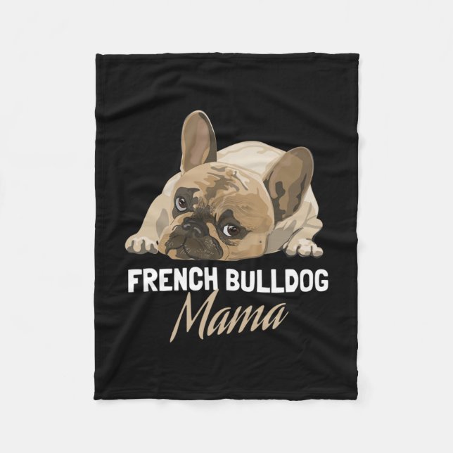 Manta Polar Amantes del Bulldog de Bulldog de mamá (Anverso)