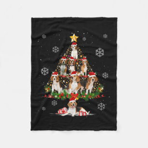 Manta Polar Amantes del perro beagle cute gritan Navidad